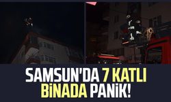 Samsun'da 7 katlı binada panik!