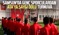 Samsun'da genç sporculardan Ata’ya saygı dolu turnuva