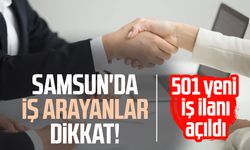 Samsun'da iş arayanlar dikkat! 501 yeni iş ilanı açıldı