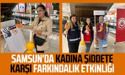 Samsun'da kadına şiddete karşı farkındalık etkinliği