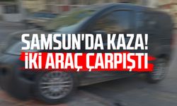 Samsun Bafra'da kaza! İki araç çarpıştı