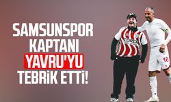 Samsunspor, kaptanı Zeki Yavru'yu tebrik etti!