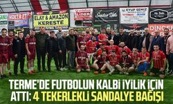 Terme’de futbolun kalbi iyilik için attı