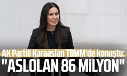 AK Partili Çiğdem Karaaslan TBMM'de konuştu: "Aslolan 86 milyon"