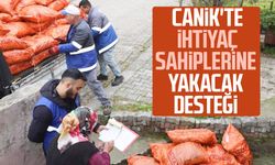 Canik'te ihtiyaç sahiplerine yakacak desteği