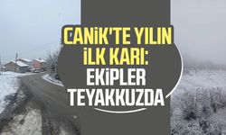 Canik'te yılın ilk karı: Ekipler teyakkuzda