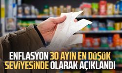 Enflasyon 30 ayın en düşük seviyesinde olarak açıklandı