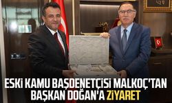 Eski Kamu Başdenetçisi Malkoç'tan Başkan Doğan'a ziyaret