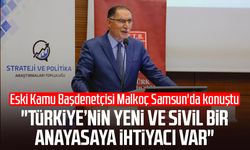 Eski Kamu Başdenetçisi Şeref Malkoç Samsun'da konuştu