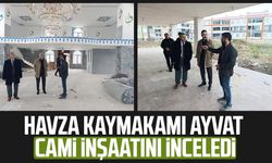 Havza Kaymakamı Mustafa Ayvat cami inşaatını inceledi