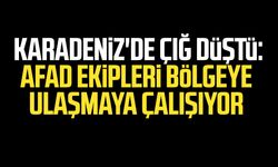 Karadeniz'de çığ düştü: AFAD ekipleri bölgeye ulaşmaya çalışıyor
