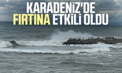 Karadeniz'de fırtına etkili oldu
