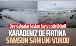 Karadeniz’de fırtına Samsun sahilini vurdu