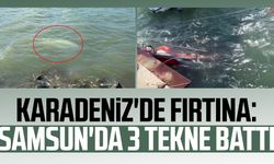 Karadeniz'de fırtına: Samsun'da 3 tekne battı
