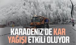 Karadeniz'de kar yağışı etkili oluyor