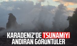 Karadeniz'de tsunamiyi andıran görüntüler