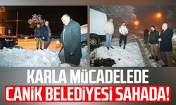 Karla mücadelede Canik Belediyesi sahada!