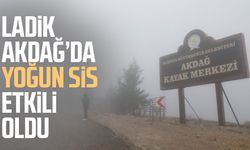 Ladik Akdağ’da yoğun sis etkili oldu