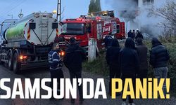 Samsun Tekkeköy'de yangın paniği!