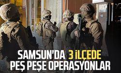 Samsun'da 3 ilçede peş peşe operasyonlar