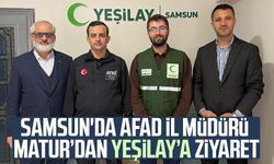 Samsun'da AFAD İl Müdürü Ahmet Matur’dan Yeşilay’a ziyaret