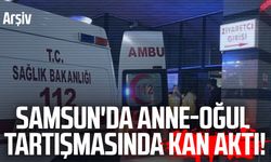 Samsun'da anne-oğul tartışmasında kan aktı!