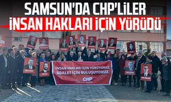 Samsun'da CHP'liler insan hakları için yürüdü