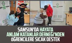 Samsun'da öğrencilere sıcak destek