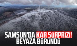 Samsun'da kar sürprizi! Beyaza büründü