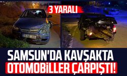 Samsun'da kavşakta korkutan kaza! 3 yaralı