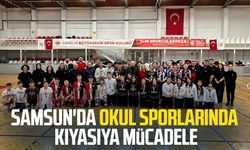 Samsun'da okul sporlarında kıyasıya mücadele