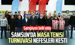 Samsun'da masa tenisi turnuvası nefesleri kesti