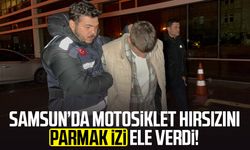 Samsun’da motosiklet hırsızını parmak izi ele verdi!