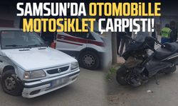 Samsun'da otomobille motosiklet çarpıştı: 2 yaralı