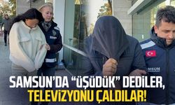 Samsun’da “üşüdük” dediler, televizyonu çaldılar!