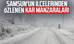 Samsun'un ilçelerinden özlenen kar manzaraları