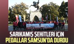 Sarıkamış şehitleri için pedallar Samsun’da durdu
