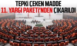Tepki çeken madde 11. Yargı Paketi'nden çıkarıldı
