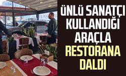 Ünlü sanatçı kullandığı araçla restorana daldı