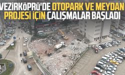 Vezirköprü'de otopark ve meydan projesi için çalışmalar başladı