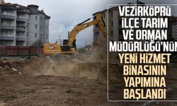 Vezirköprü’de yeni hizmet binası için çalışmalar başladı