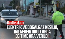 Kentte alarm verildi! Elektrik ve doğalgaz kesildi, bölgedeki okullarda eğitime ara verildi