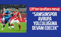Yunus Emre Çift'ten taraftara mesaj: "Samsunspor Avrupa yolculuğuna devam edecek"