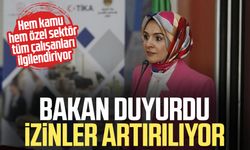 Bakan Mahinur Özdemir Göktaş duyurdu: İzinler artırılıyor