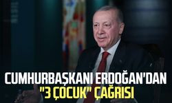 Cumhurbaşkanı Erdoğan'dan "3 çocuk" çağrısı
