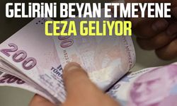 Gelirini beyan etmeyene ceza geliyor
