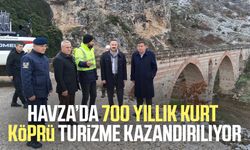 Havza’da 700 yıllık Kurt Köprü turizme kazandırılıyor