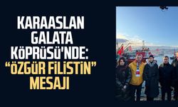 Çiğdem Karaaslan Galata Köprüsü'nde: "Özgür Filistin" mesajı