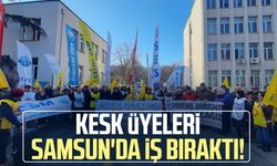 KESK üyeleri Samsun'da iş bıraktı!