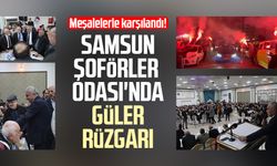 Meşalelerle karşılandı! Samsun Şoförler Odası'nda Hacı Eyüb Güler rüzgarı
